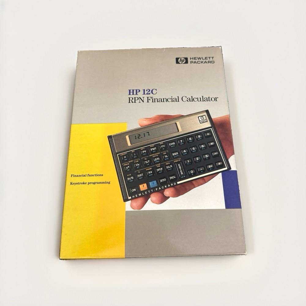 NOS Hewlett Packard HP-12C Vintage RPN Financial Calculator